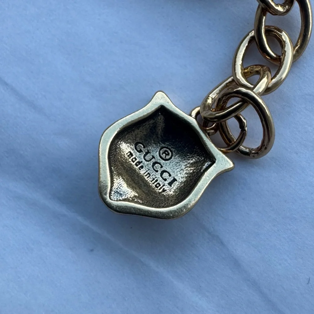 Gucci Crystal-Embellished Gold and Silver Bracelet - Picture 10 of 12